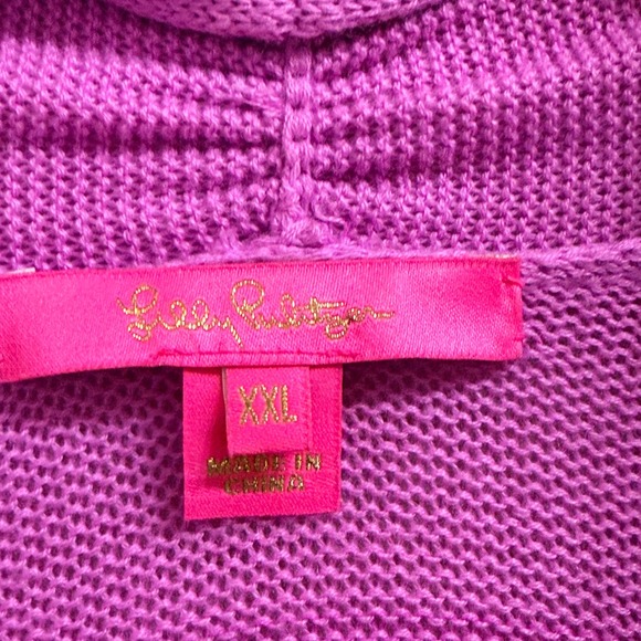 Lilly Pulitzer Tatum Cardigan Marbled Ombre Orchid Oasis Purple Pink Size XXL - Picture 5 of 12
